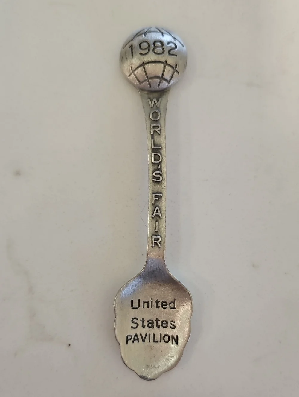 United States World Fair 1982 Commemerative Souvenier Spoon By Fort Silver Tone
